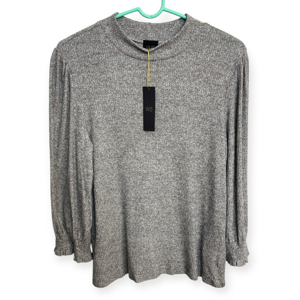 Anthropologie: W5 Heather Gray Knit Top‎ Size M